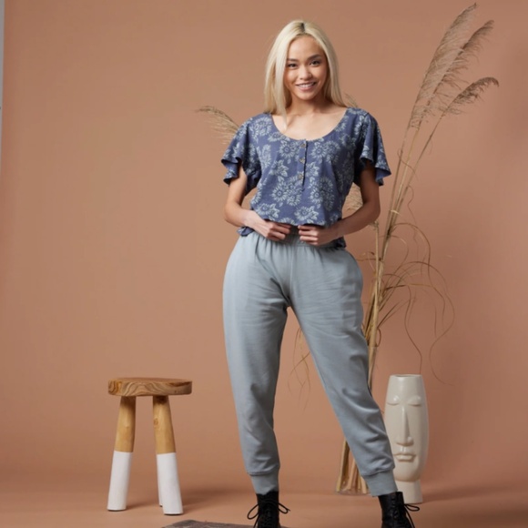 NWT Known Supply 100% Organic Cotton Everly Fleece Jogger Pants, XL fits XXL - Picture 2 of 10